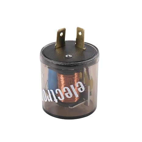 2 Pin Electronic Flasher Relay 12V Turn Signal Light Blinker Relay 2 Prong Flasher 20 Amps Fix Turn Signal Bulbs for Universal Model