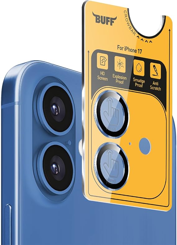 Metal 9H Camera Lens Protector (Blue) Compatible with BUFF LABS iPhone 17