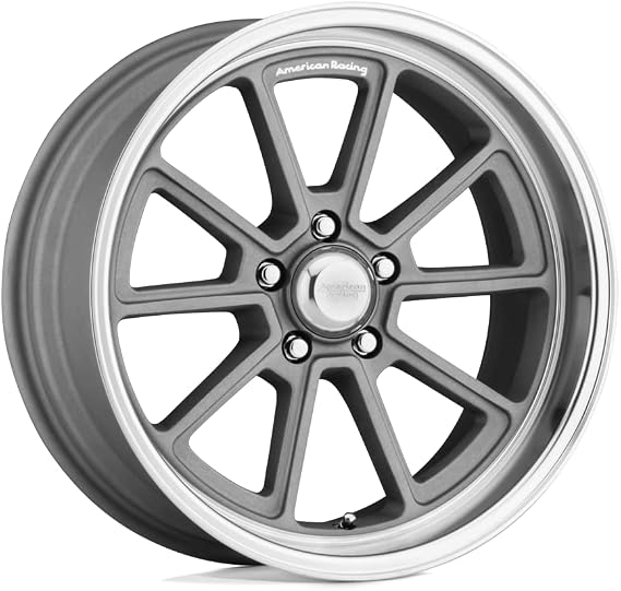 18x8 American Racing VN510 DRAFT Silver Dmnd Cut Lip Wheel 5x4.5 (0mm)