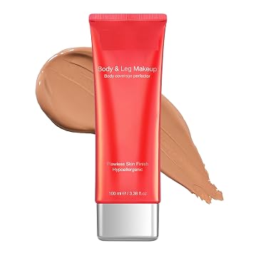 Body Coverage Perfector - Tattoo Cover Up Makeup,Body Foundation,Waterproof No Transfer Leg &amp; Body Makeup DEEP