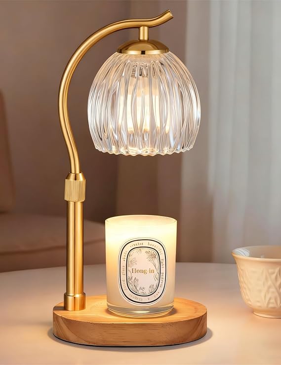 Flower Candle Warmer Lamp with 2 Bulbs- Cozy Home Decor