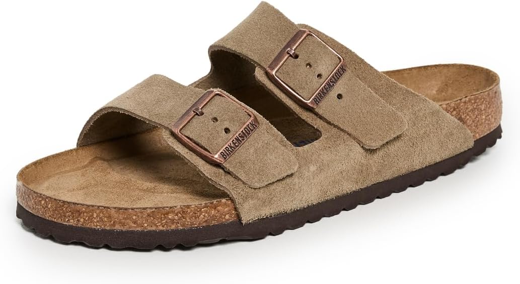Birkenstock Arizona Soft Footbed Taupe Suede Regular Width - EU Size 42 / Women's US Size 11-11.5 / Men's US Size 9-9.5