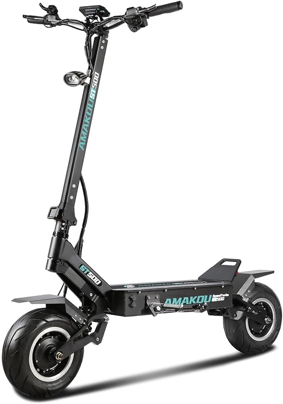 Amakou ST500 Pro Electric Scooter for Adults 10kw 65Mph 13-Inch Road Tires with 72V 40Ah Battery (APP Screen)