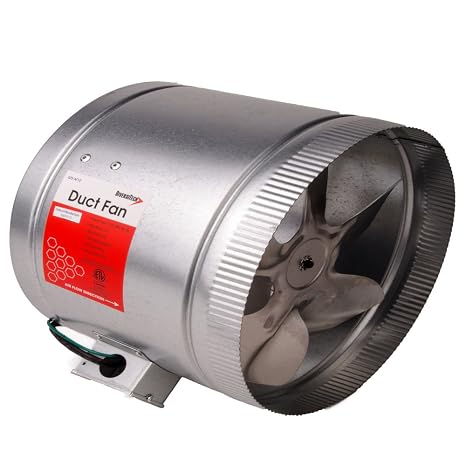 DiversiTech 625-AF10 Duct Fan, HVAC Exhaust Ventilation, Improved Airflow, Temperature Regulation, Easy Installation,10, 650 CFM, 60W