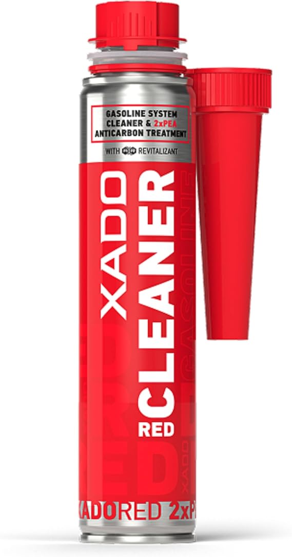 XADO RED Cleaner Gasoline Fuel System & Injector Cleaner with Revitalizant, Removes Soot & Carbon Deposits, Restores Power & Fuel Efficiency, 250 ml (Gasoline)
