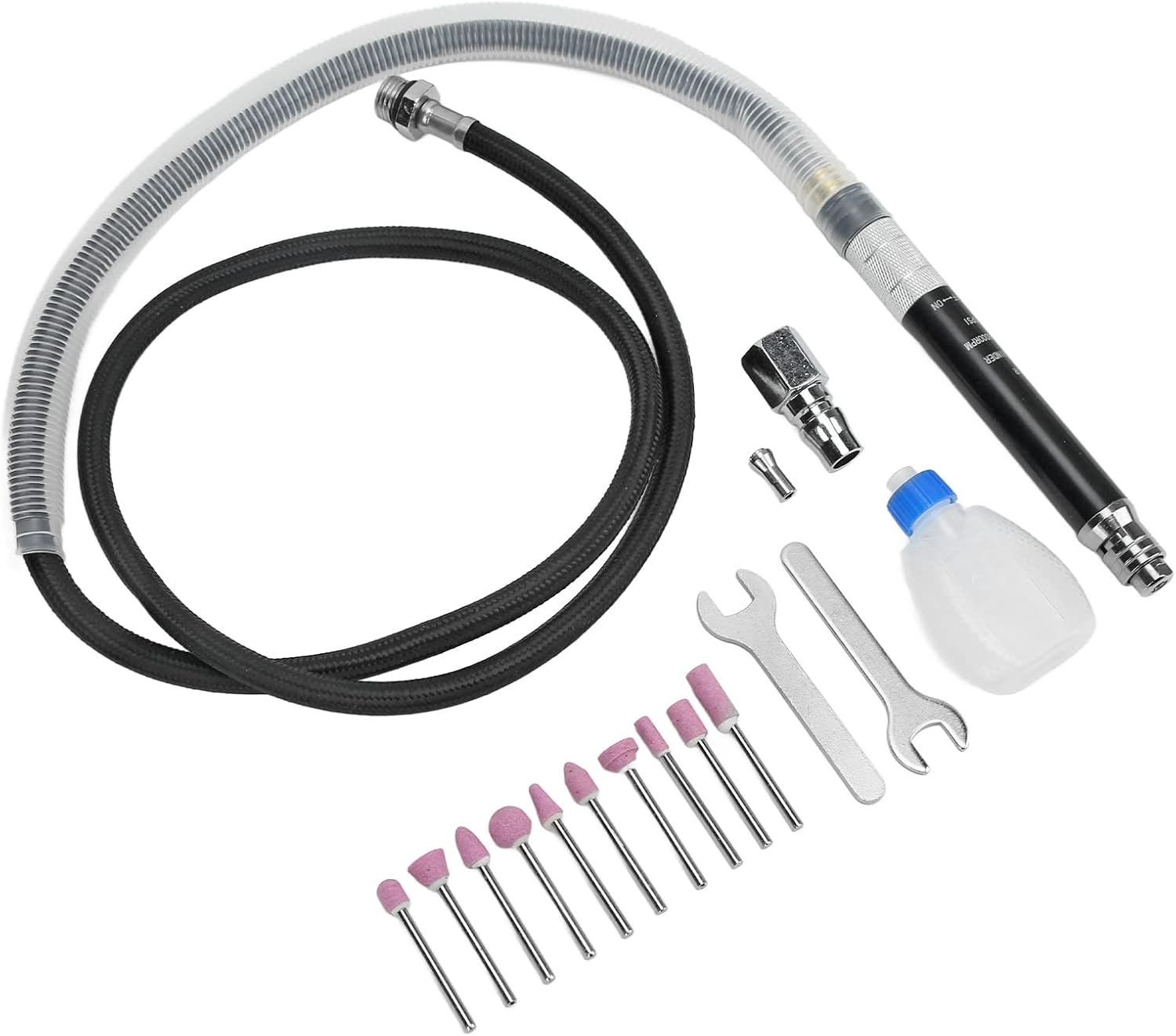 High-Speed Pneumatic Pencil Die Grinder Kit with Zinc Alloy Shaft, Portable Air Micro Die Grinder Set for Precision Polishing, Engraving, and Machining