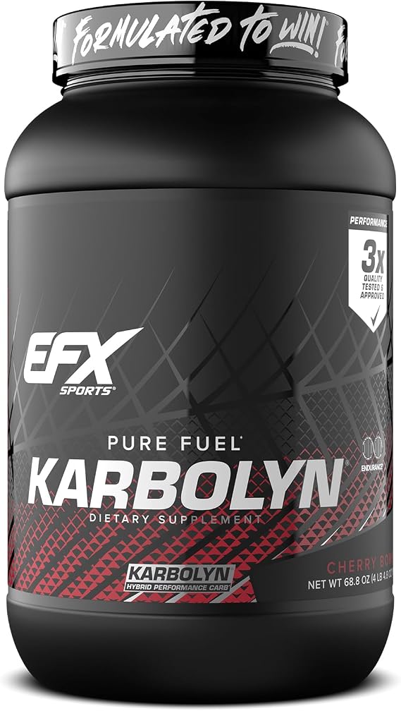 EFX Sports Karbolyn Fuel | Pre, Intra, Post Workout Carbohydrate Supplement Powder | Carb Load, Energize, Improve & Recover Faster | Easy to Mix | Cherry Bomb (4 LB 4.8 OZ)