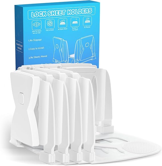 Fitted Sheet Holders for Corners Upgrade Bed Sheet Grippers Sheet Clips