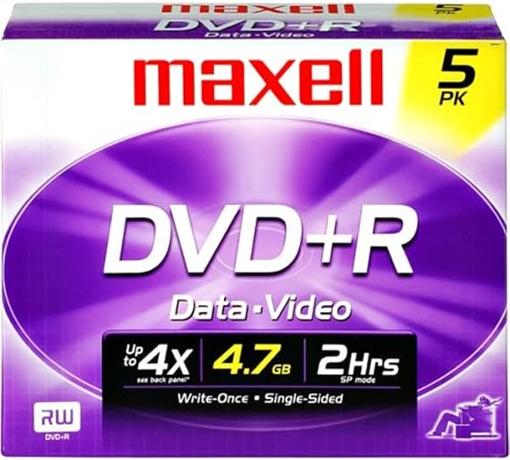 MXLDVD+R5PK - Maxell 4.7 GB DVD+R 5-PK