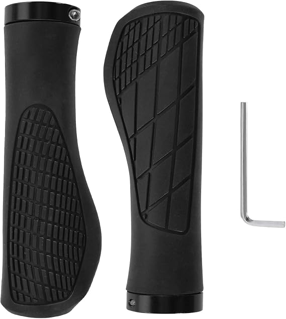 1 Pair Bicycle Handlebar Grips, Ergonomic Non-Slip Soft Rubber Bike Handlebar Grips, for 22.2mm MTB Bike City Bike Road Mountain Bike