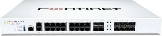 FortiGate-200F Firewall - 18 GE RJ45 Ports, 8 GE SFP Slots, 4 10GE SFP+ Ports (Appliance Only, No Subscription) (FG-200F)