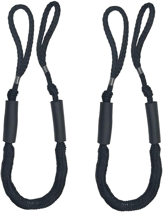 Bungee Dock Lines Shock Bungee Docking Rope Stretchable Mooring Rope with Foam Float Perfect for SeaDoo, Yamaha WaveRunner, Kayak, Pontoon(3.5ft -5.5ft)-2 Pack