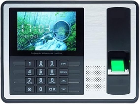 Fingerprint Time Clocks For Employees Small Business Attendance Machine Plus4 Inch Large Screen Usb Flash Drive Report Punch Card Machine For Small Businesses,Black-A7 plus