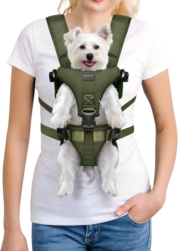 YUDODO Front Pet Carrier Backpack for Small Dog, Legs Out Dog Chest Carrier