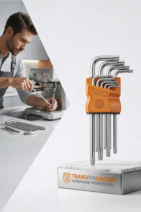 Transformacion Profesyonel 9 Parça Yıldız Torx Alyan Seti T10-T50 S2 Çelik Uzun Kol 715903