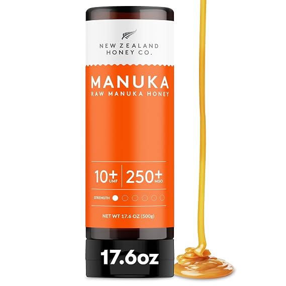 Manuka Honey Squeeze Bottle UMF 10+ MGO 263+, UMF Certified, 17.6oz
