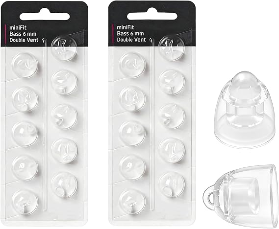 20Pcs Hearing Aid Domes for Oticon, 6mm Hearing aid Accessories Domes Double Vent Hearing Aid Dome Silicone Ear Tips Hear Aids Accessories Compatible with Oticon Minifit