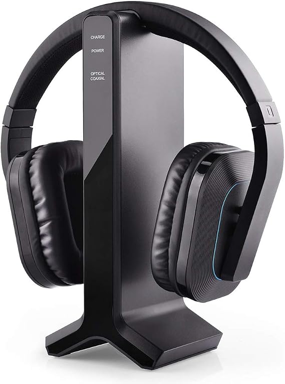 Avantree HT280 Wireless Headphones for TV Watching with 2.4G RF Transmitter Charging Dock, Digital Optical System, High Volume Headset Ideal for Seniors, 100ft Range, No Audio Delay, Plug and Play