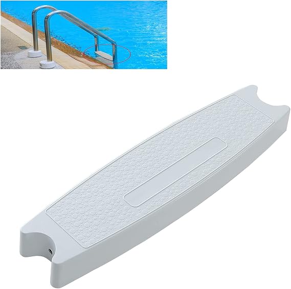 HECASA (1-Pack) 18" Universal Pool Ladder Steps Replacement, Heavy-Duty | Molded Plastic Swimming Pool Ladder Rung Step