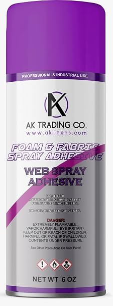 AK Trading Professional Quality General Multipurpose Spray Adhesive, 6-Ounce for Acoustic Panels & Craft Upholstery Foam Adhesive & Fabric Glue