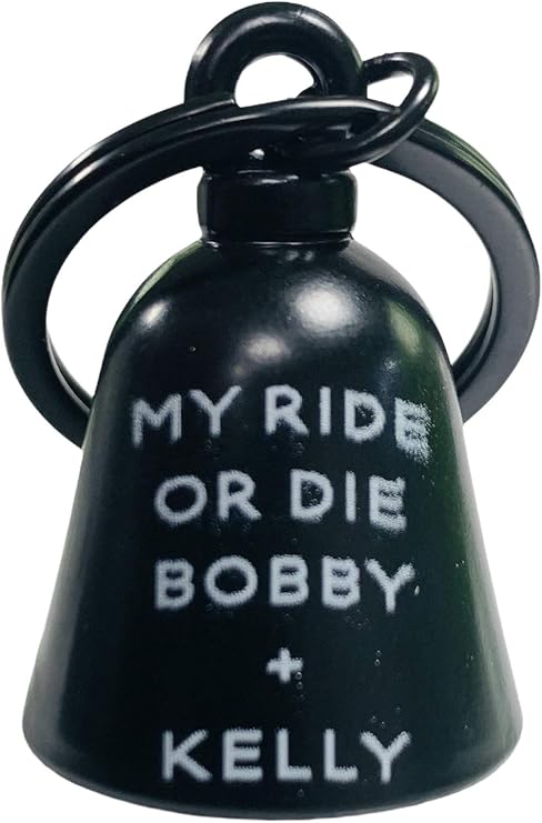 Custom Ride or Die Motorcycle 'Evil Spirits' Biker Bell. Our Custom Bells are Universal fit. Custom Made in the USA (Flat Black Bell)