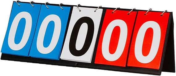 Versatile Usage Sports Score Keeper 4/5/6 Digit Flip Scoreboard Lightweight Suitable For Family Gatherings 4/5/6 Digit Score Keeper Tabletop Flip Scoreboard
