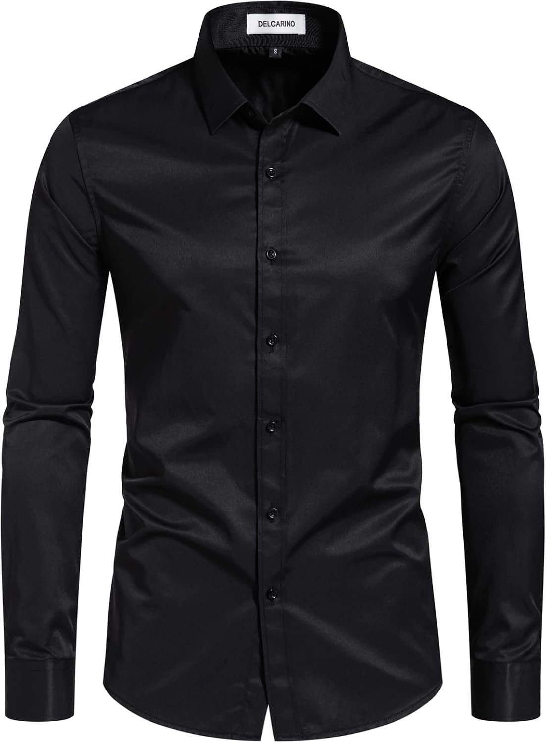 Mens Dress Shirts Stain Sheild Stretch Slim Fit Shirts Wrinkle-Free Formal Business Button Down Shirt