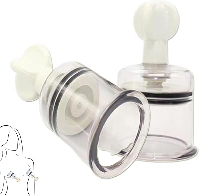 2 PCS Nippel Sucker,Twist Up Breast Nipple Natural Massage Cupping Fetish Fantasy Super Suckers Vacuum Massage Cupping Cups Suction Cups Nipple Corrector Cup for Women Internal Diameter 5CM