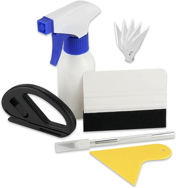 6PCS Window Tint Kit, Window Tint Tools, Vehicle Glass Protective Film Installing Tool, Car Window Film Squeegee Auto Vinyl Wrap Installation Kit Car Accessories for Window Tint Installation