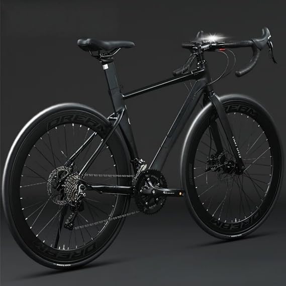 Road Bike, Aluminum Alloy, Variable Speed Racing Bike, Lightweight, Comfortable, Quiet, Perfect for City Riding, Commuting to Work or School, Racing, 24/27/30 Speed Shifters, Aluminum Hum Duo
