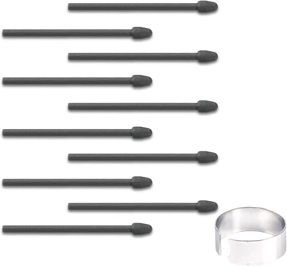 10 PCS Marker Pen Tips Replacement for BOOX Pen Plus, Pen2 Pro, Max Lumi2,Note Air2,Note5,Nova Air C Stylus,Triangular Pen, and SofterRound-Shaped Stylus Tip, Nib (10 PCS/Black)