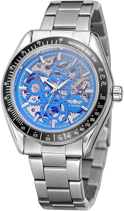 MASTOPMens Mechanical Automatic Watches Top Brand Luxury Retro Hollow Design Skeleton Dial Men Watch