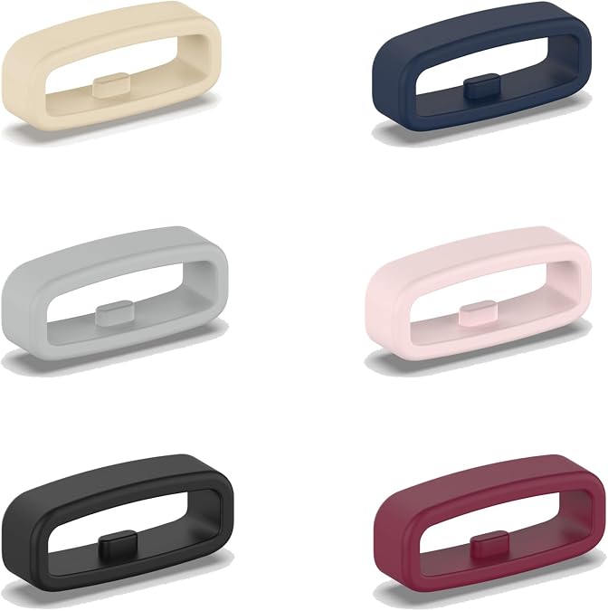 Band keepers Compatible with Garmin Vivoactive 4S/Venu 3S 2S/Forerunner 265S 255S/Vivosport/Vivosmart HR&HR+/Approach X10&X40 Bands, Silicone Fastener Rings Security Loop/Holder/Retainer