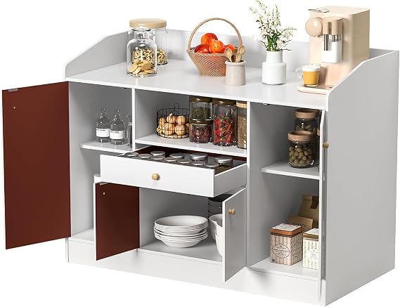 Anvazise Coffee Bar Cabinet, Buffet Cabinet with Storage, Sideboard Cabinet, Buffet Table for Kitchen, Dining Room