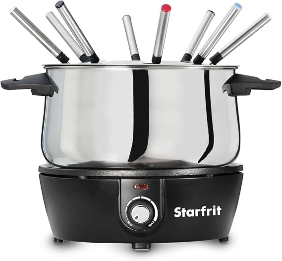 Starfrit 12-Piece Electric Fondue Set, 3L, Adjustable Temperature