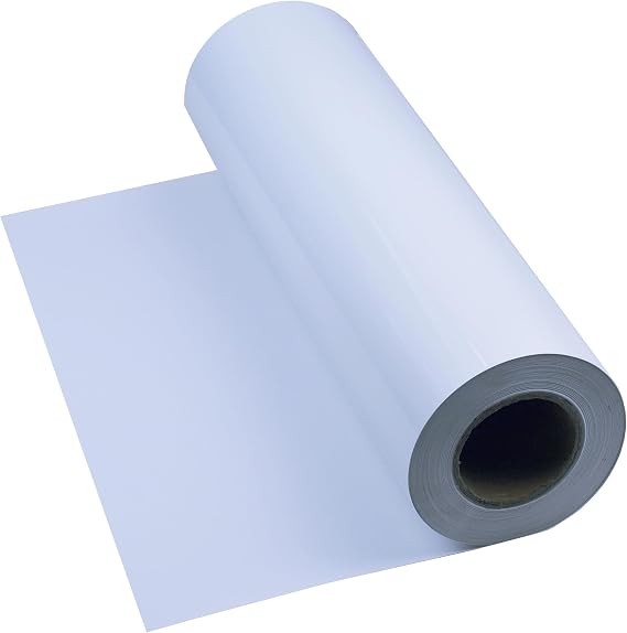 24" x 1200" (100 ft) Printable Matte White Vinyl Sticker Paper Roll