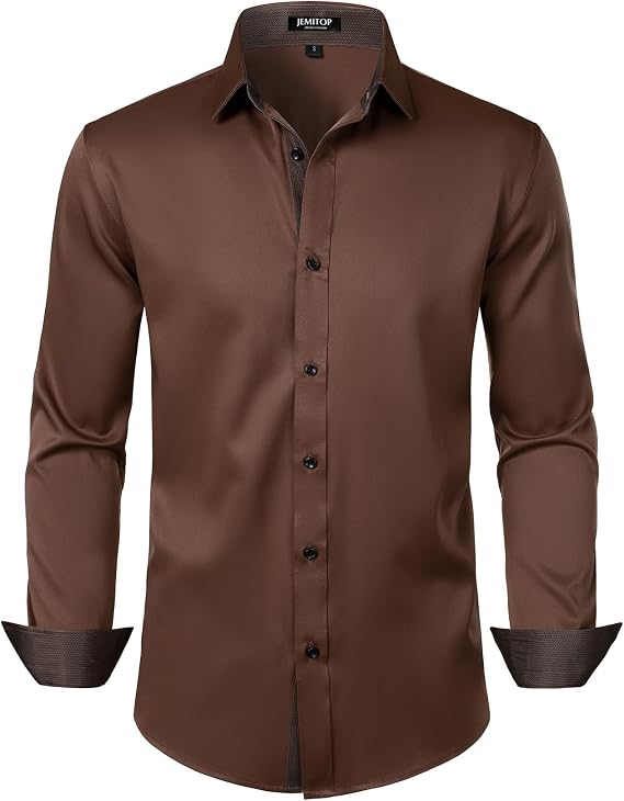 JEMITOP Mens Stretch Multi-Use Dress Shirts