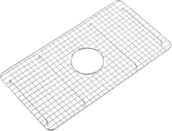 25.5 in. x 13.5 in. Centre Drain Sink Grid with Supersoft Silicone Feet in 304 Grade Stainless Steel