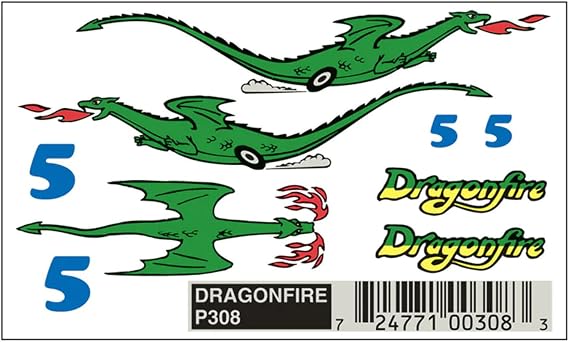 Dry Transfer Decals Dragonfire PIN308