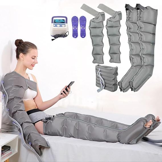 Compression Leg Massager for Pain Relief, Air Compression System for Lymphatic Drainage and Circulation, Multi-Cavity Recovery System