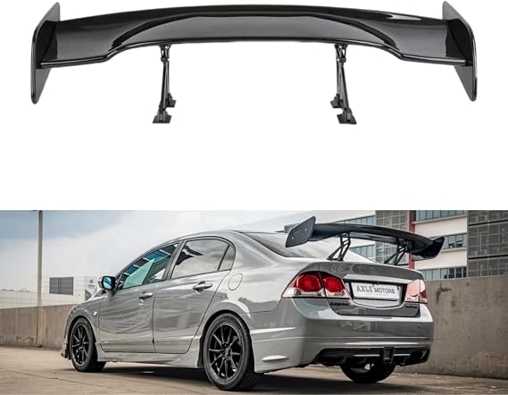 Adjustable 57 inch GT Wing Style Universal Rear Spoiler Gloss Black