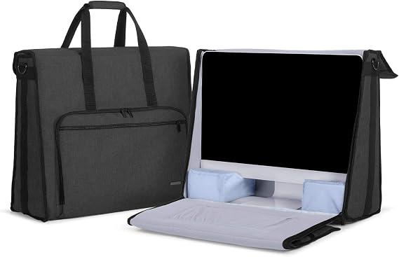 Damero Carrying Case Tote Bag for 21.5" Desktop Computer, Black | iMac Travel Storage Bag Compatible with Apple 21.5" Desktop Computer and Other Accessories