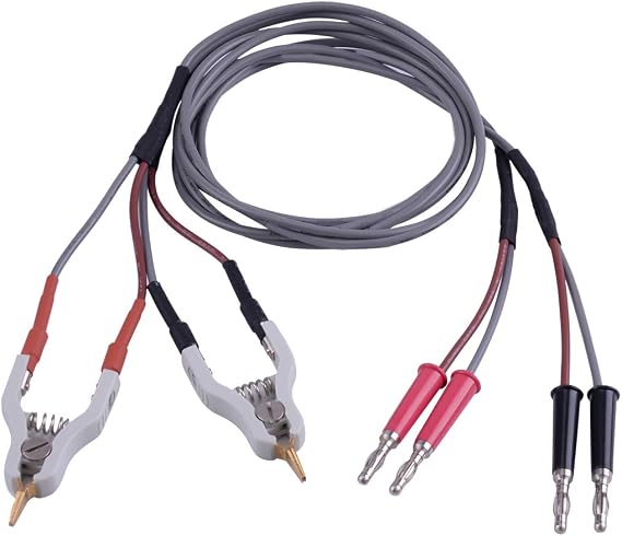 beler 4 Wires Type Microresistivity Test Lead Cable Kelvin Clip LCR Clamp