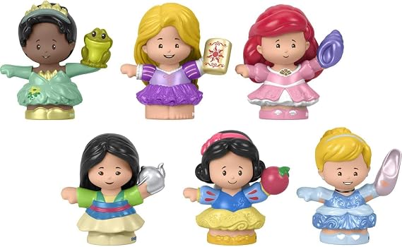 Disney Princess Toddler Toys Little People Gift Set With 6 Character Figures For Pretend Play Ages 18+ Months