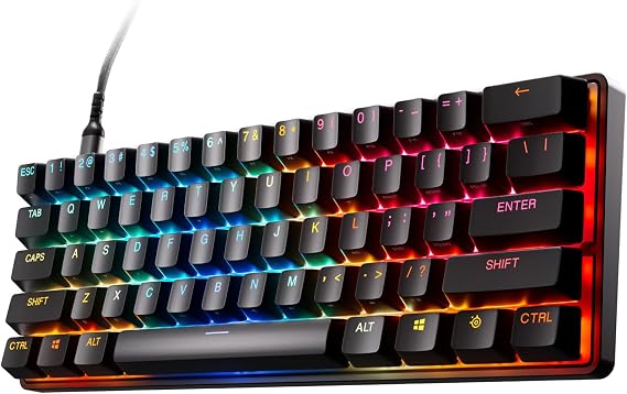 SteelSeries Apex Pro Mini Gen 3 OmniPoint 3.0 HyperMagnetic Switches Adjustable Actuation Rapid Trigger Game-Ready Presets Protection Mode Rapid Tap/SOCD RGB PBT Keycaps USB-C