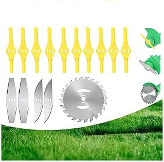 Replace Trimmer Blades, 6 Pcs, Suitable Cordless Grass Trimmer for Lawn Yard Bush Trimming & Pruning
