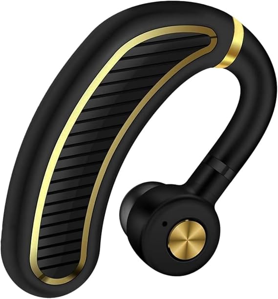 Bluetooth Headset Single Ear Hook Wireless Headphone with Mic Noise Cancelling Waterproof Earphone Hands-Free Cell Phones Earpiece