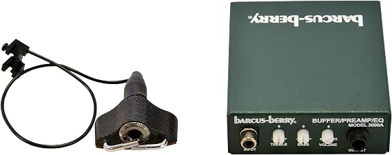 Barcus-Berry Clamp-on Bridge Violin Piezo Pickup With Preamp 3110