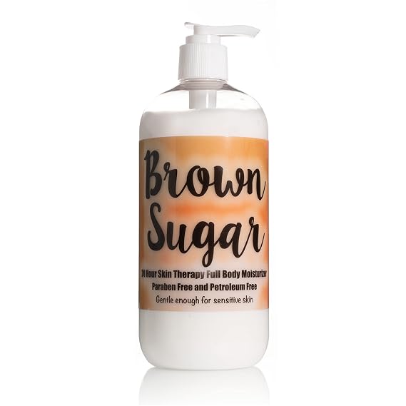 The Lotion Company 24 Hour Skin Therapy Lotion, Brown Sugar Gourmand Scent, Full Body Moisturizer with Aloe Vera, Paraben Free, Non-Greasy, Made in USA, 16 oz