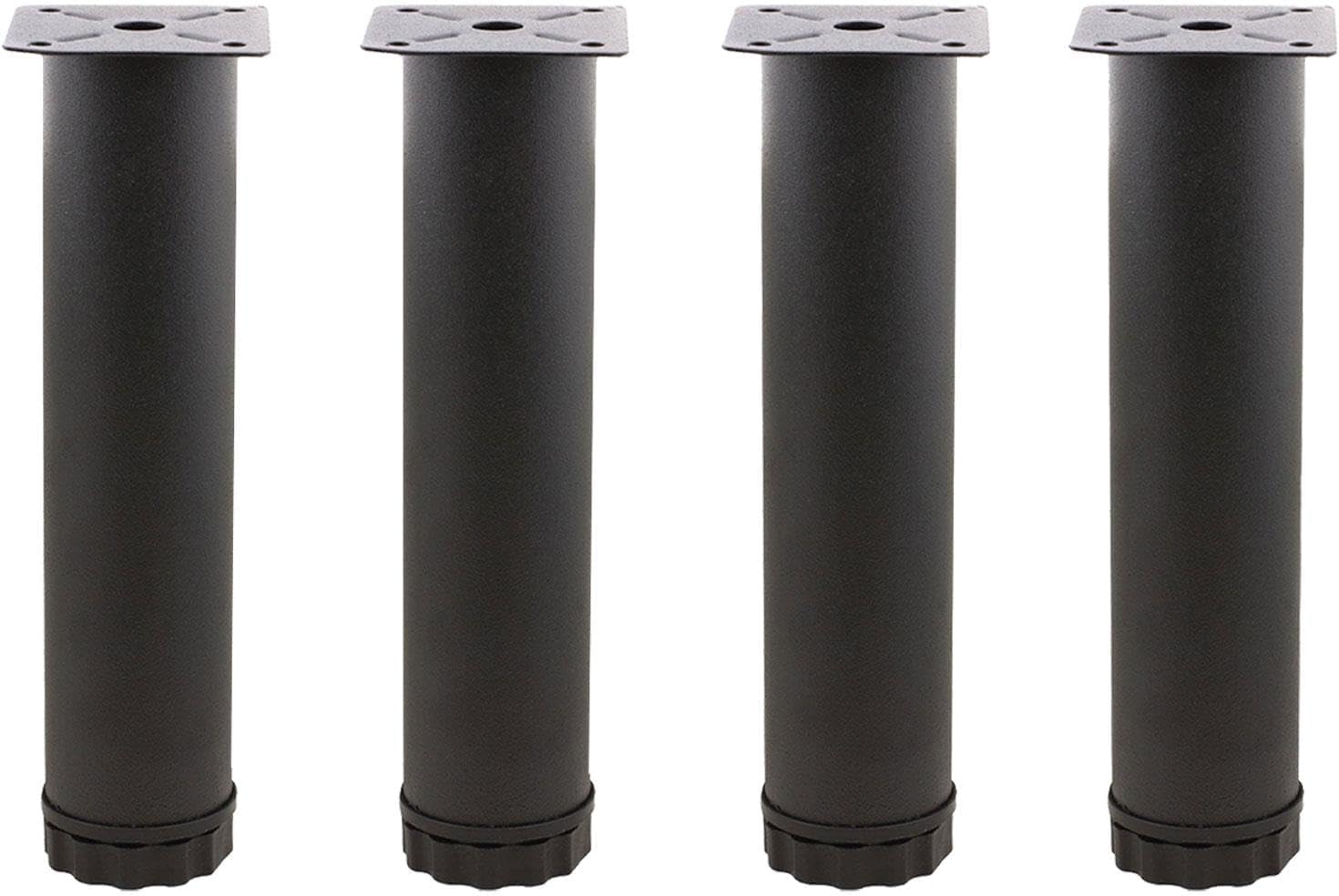 Badem10 4PCS Furniture Sofa Base Sofa Metal Support Leg Adjustable 20cm Black Metal Riser Foot